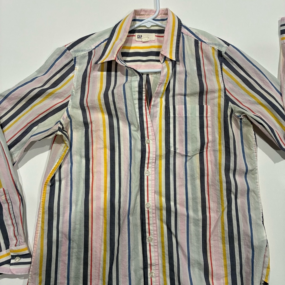 GAP Multicolor Striped Men's Shirt - Picture 2 of 9